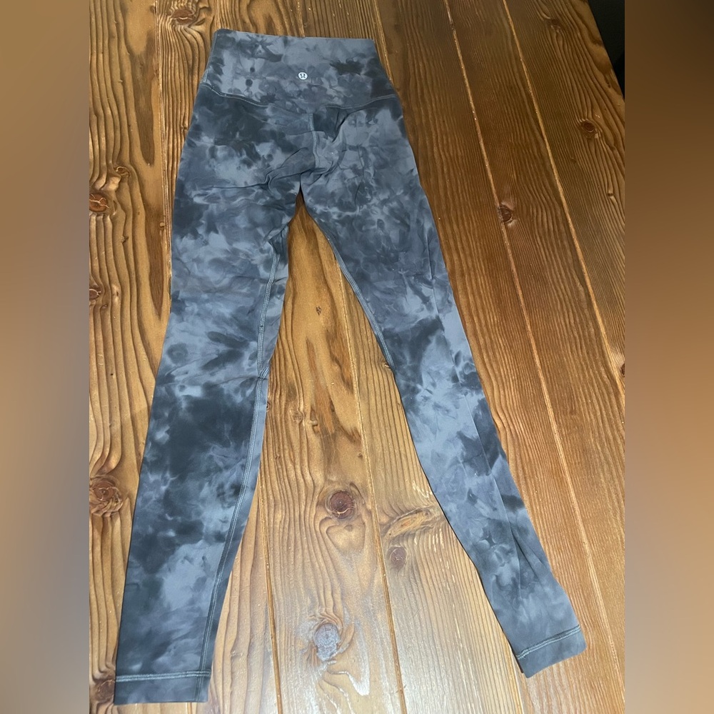 lululemon athletica Black & Gray Tie-Dye High-Rise Leggings